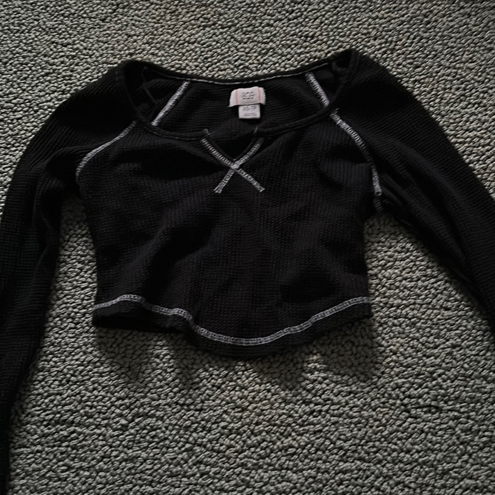Urban outfitters cross ribbed long sleeve shirt